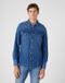 WRANGLER Heren Overhemd Lange Mouw Katoen Blauw 3XL