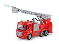 Teorema Giocattoli, Grote brandweerwagen speelgoed met uittrekbare ladder, zelftrap met echte waterpomp, licht, geluiden en wrijvingsbewegingen