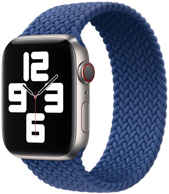 Apple Gevlochten solobandje voor de Apple Watch | 38/40/41/42 mm - Maat 2 - Atlantic Blue