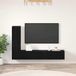 Maison Exclusive - Meuble TV, 2 pièces, noir, aspect chêne, panneau de particules