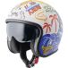 GMS-Moto Ride & Surf, casque ouvert, Blanc/Bleu/Jaune/Rouge, XXL