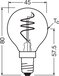 Osram Vintage 1906 LED E14 Filament Bulb - 4.6W - Dimmable - 2700K - Clear
