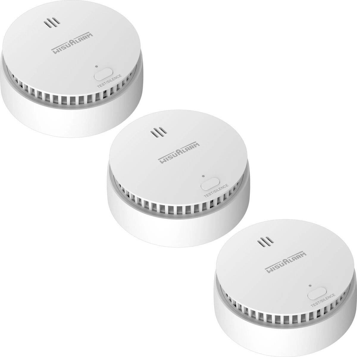 WisuAlarm SA20-A Rookmelder 3-pack - 10 jaar batterij - Ook voor keuken en badkamer (duo-sensor)