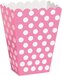 Roze Stippen Popcorn Bakjes - 8 stuks - Verjaardag - Party Favor Containers