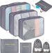 Wan GmbH Set de 8 organisateurs de bagages de voyage en nylon