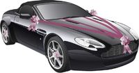 Chaks Trouwauto decoratie lint - fuchsia roze - just married - bruiloft benodigdheden