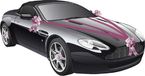 Chaks Trouwauto decoratie lint - fuchsia roze - just married - bruiloft benodigdheden