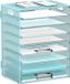 Non-branded Paper Organizer - Letter Tray Desk - Desk Tidying - 9-Tier Stackable - 287 Kilogram - Blue