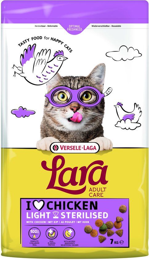 Versele-Laga Lara Adult Care Light Sterilised Kip - Kattenvoer - 7 kg