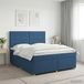 vidaXL Boxspringbed met matras en hoofdeinde, blauw, 160 x 200 cm, stof