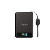 BMX SolidSafe Solid-State Qi2 Powerbank magnétique – Charge sans fil 15W – Sortie USB-C 30W – Conception compacte et durable - Noir