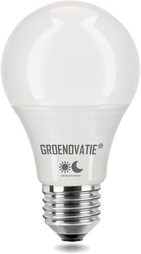 Groenovatie E27 LED Lamp 5W Warm Wit Schemersensor