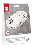 Rayher Knutselpakket terrazzo-onderzetters van Raysin-gietpoeder, 17,8 x 9,5 cm, hoogte 1,3 cm, doe-het-zelf onderzetter in terrazzo-look, doe-het-zelf schaal, 34473000