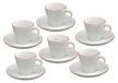 Thun 1794 Tom, tasses à espresso et soucoupes, ligne rouge, 6 pièces