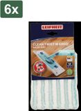 Leifheit Clean Twist Overtrek Klittenband Vloerwisser M Ergo 33 cm Micro Duo - 6 x - Voordeelverpakking