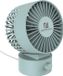 Northwall Mini USB Ventilator - Tafelventilator Wit - Stille Mini Fan - Retro Bureau Ventilator - Klein, Stil en Geruisloos - Dual Motoren - Kantelbaar - 2 Snelheden