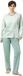 Mey Pyjama Lang Serie Willow Stripes Seasalt Green