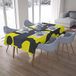 Bonamaison Tafelkleed, Anti-Mold, Sneldrogend, Waterdicht, 100% Polyester Tafellaken, Neon Geel, Rook, 140 x 200 Cm