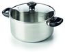 Casserole en acier inoxydable avec couvercle, 28 cm, 8,5 litres, adapté aux plaques à induction