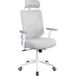 HOMEVIVE Yaheetech Ergonomic Office Chair with Lockable Tilt, White/Grey