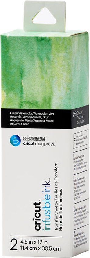 Cricut Infusible Ink Transfer Sheets - Aquarelgroen (2 vellen) - Mug Press