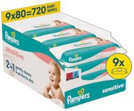 Pampers Sensitive Babydoekjes - 9 x 80 = 720 billendoekjes