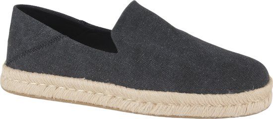 TOMS Santiago Espadrilles Heren Zwart Maat 41 - Canvas - Lente/Zomer 2023