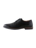 Next - Heren - Derby-schoenen met marineblauwe contrasterende zool, brede pasvorm - Zwart
