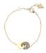 GUESS Blooming Summer Two Links Pave Bracelet Yellow Gold