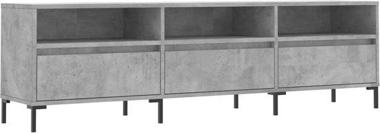 vidaXL Tv-meubel 150x30x44,5 cm bewerkt hout betongrijs