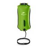Naturehike Opblaasbare zwemboei, 18 liter, waterdichte zwemzak met twee airbags, geschikt voor open water en triatlon, 18 kg drijfvermogen, zorgt voor veiligheid bij het snorkelen en raften, groen