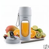 InnovaGoods Individuele draagbare oplaadbare blender met 450 ml beker, extra deksel en siliconen rietje