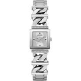 Guess Dames Horloge GW0603L1 Staal Quartz Vierkant met Schakelband