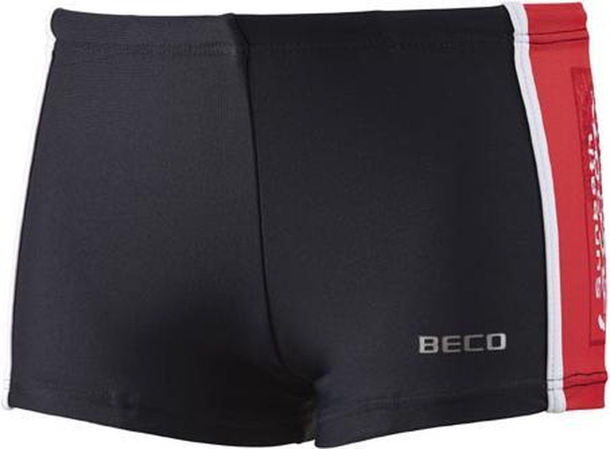 Beco zwemboxer jongens polyamide/elastaan zwart/rood