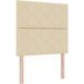 Maison Exclusive - Lit boxspring avec bandes lumineuses LED, couleur crème, 90 x 190 cm, tissu