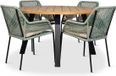 BUITEN living Cork/Seville mint dining tuinset 5-delig