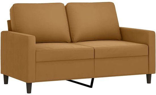 vidaXL Tweezitsbank 120 cm fluweel bruin