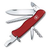 Victorinox Forester Taschenmesser (12 Funktionen, Feststellklinge, Holzsäge, Korkenzieher, Dosenöffner) 111 mm