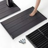 AREBOS PVC Basisplaat Antislip Douche Tuin Platform 101x57 cm Zwart Robuust