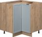 Vicco Fame-Line Hoekkast – 80.5 cm, WB Marmer Licht blauw-grijs