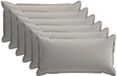 vidaXL Kussensloop 6 st houten grijs 40 x 80 cm polyester
