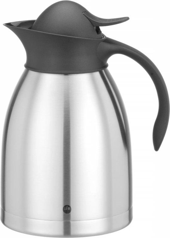 Hendi Thermoskan 1.5 liter - Zwart - Met handgreep - 8711369446607