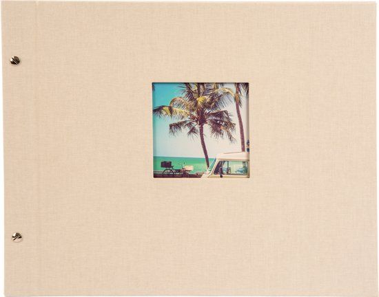 Goldbuch BELLA VISTA schroefalbum zandgrijs 39x31cm witte bladen