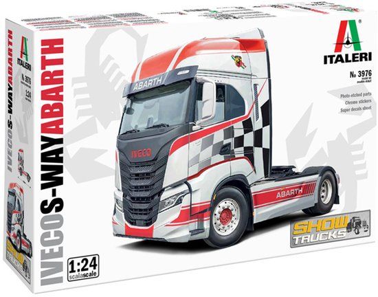 Italeri Modelbouwpakket Vrachtwagens - 3976 Iveco S-Way Abarth - Italiaanse Vrachtwagen Plastic - 1:24 - Modelbouw