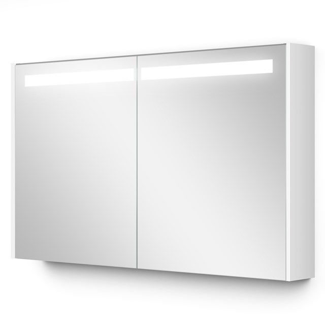 Maxaro Spiegelkast Met Verlichting Modulo 120x70cm Hoogglans Wit