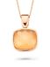 Orphelia Dameshanger met ketting 925 zilver deels verguld zirkonia crème briljant geslepen ZH-7198/CR, Zirkonia