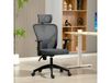 Vinsetto Chaise de Bureau Ergonomique et Réglable avec Soutien Lombaire et Appuie-tête, 66x61x106-116 cm, Grigio