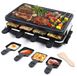 OEM Raclettegrill voor 8 personen, elektrisch, met 8 pannetjes en 4 spatels