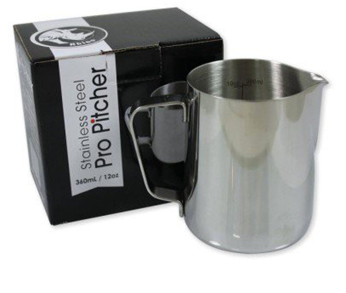 Rhinowares professional melkopschuimkan 600ml met volume aanduiding