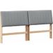 Tête de lit capitonnée gris clair 200 cm pin massif